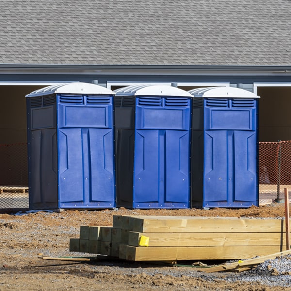 what is the expected delivery and pickup timeframe for the portable toilets in Dawson